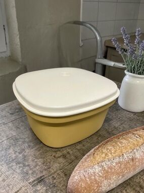 Vintage Tupperware Harvest Gold Square Steamer & Colander Set #888